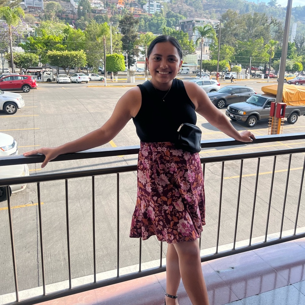Mini floral skirt